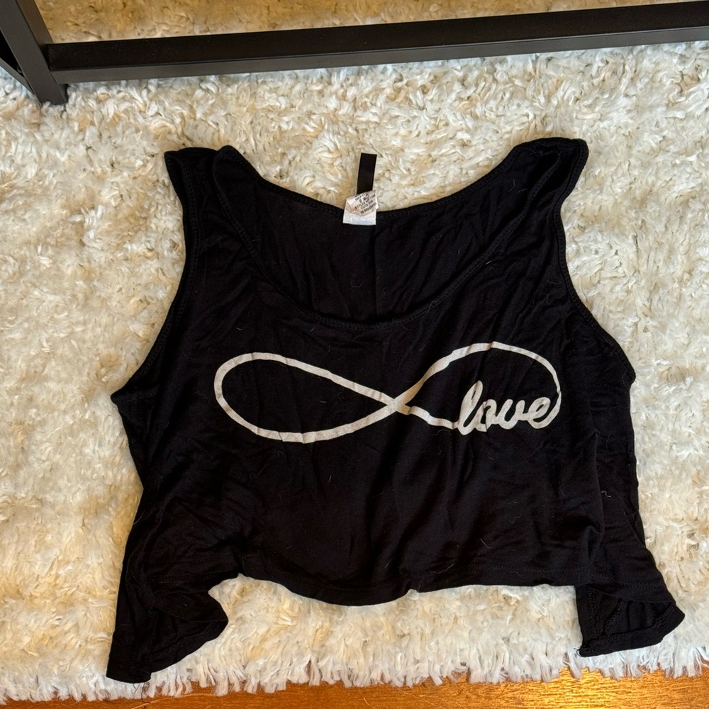 Black Crop Tank Top